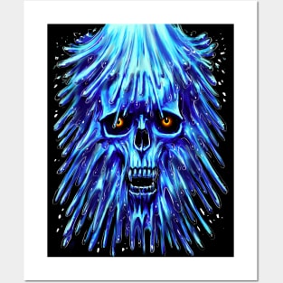 Splash Skull Posters and Art